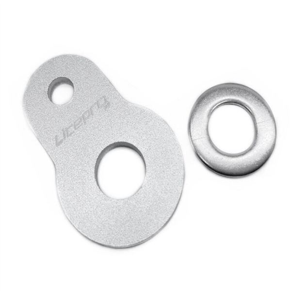 2X Vikbar Cykel Magnet Adapter Säte Konvertering Magnetisk Spänne Aluminiumlegering för Delar FNHON 1611 Silver