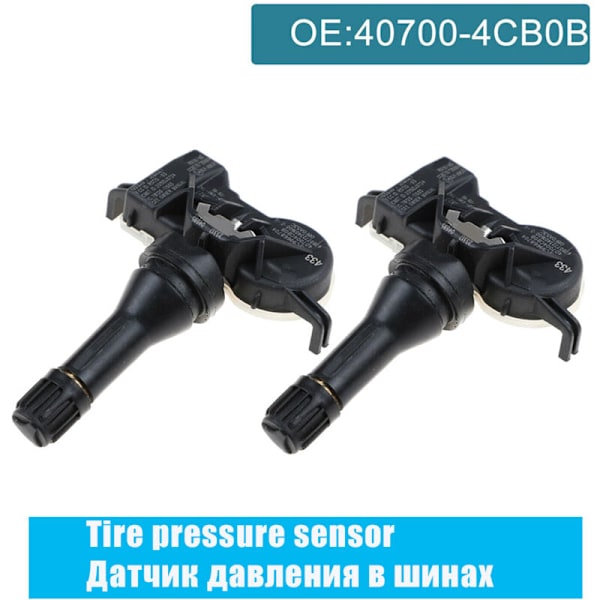 2 st TPMS däcktrycksensor serie 407004CB0B för J10 J11 NV200 Leaf Juke Note Granta