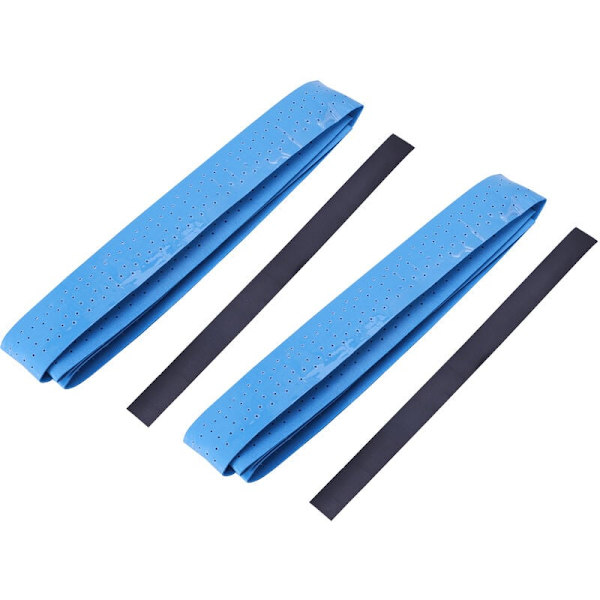 2 stk. Anti-Slip Perforeret Super Absorberende Tennis Overgrip Badminton Overgrip Racket Crush Grips (Blå)