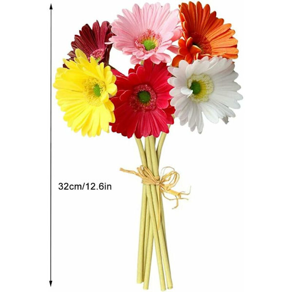 Konstgjord Krysantemumbusch Simuleringsblomma PU Blomsterdekoration Falsk Blommbusch Heminredning, Blandade Färger