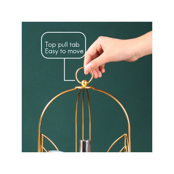 Nordisk Simpelt Skrivebords Opbevaringsstativ Bærbar Hul Fuglebur Kosmetik Hylde Multifunktionel Organizer Holder-B