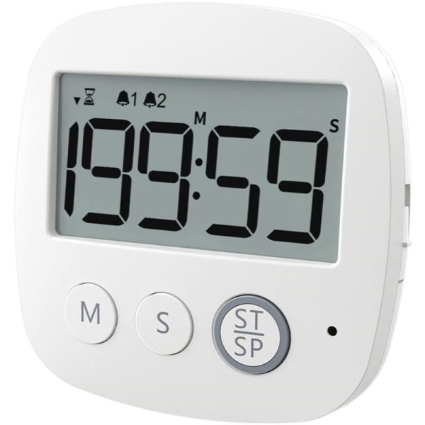Digital Timer med Alarm Klokke Nedtelling Magnetisk Stor Digit Kjøkken Timer, Stativ, Henge for Matlaging Lærer Studie