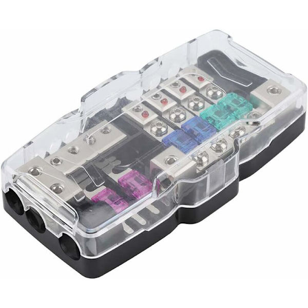 Sikringsholder Sikringsboks, Bilstereo Audio ANL Bladsikringholder Distribusjonsblokker 4 Veis Sikringsboks Blokk 4A 30A 60A