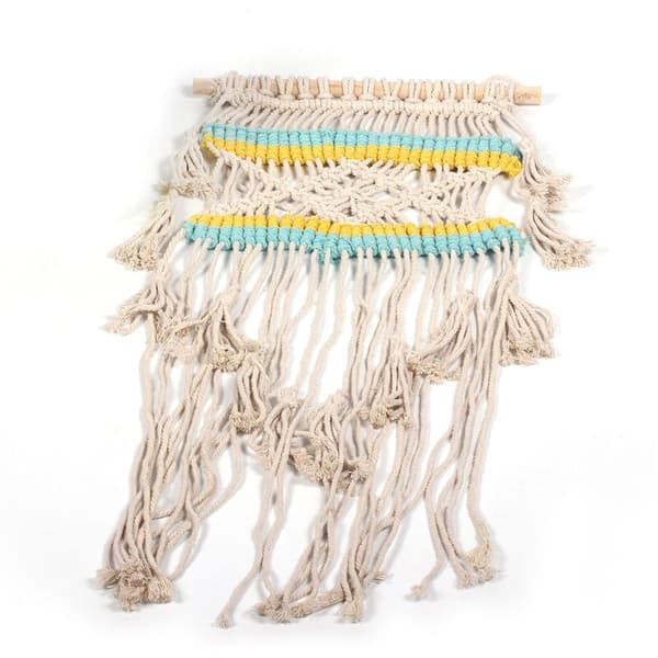 Macrame vävd väggbonad Boho Chic Bohemian geometrisk konstdekor Vacker lägenhet sovsal dekoration MS7276