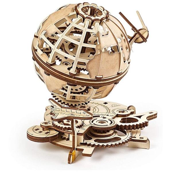 Træ Mekanisk Transmission Model Pendul Globus Desktop Dekoration