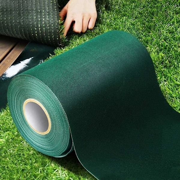 Sammenføyningsbånd for kunstig gress, 15 cm x 10 m Selvklebende sammenføyningsbånd for gress Sikrer syntetisk plen Sammenføyningsbånd for å koble 2 stk kunstig gressteppe