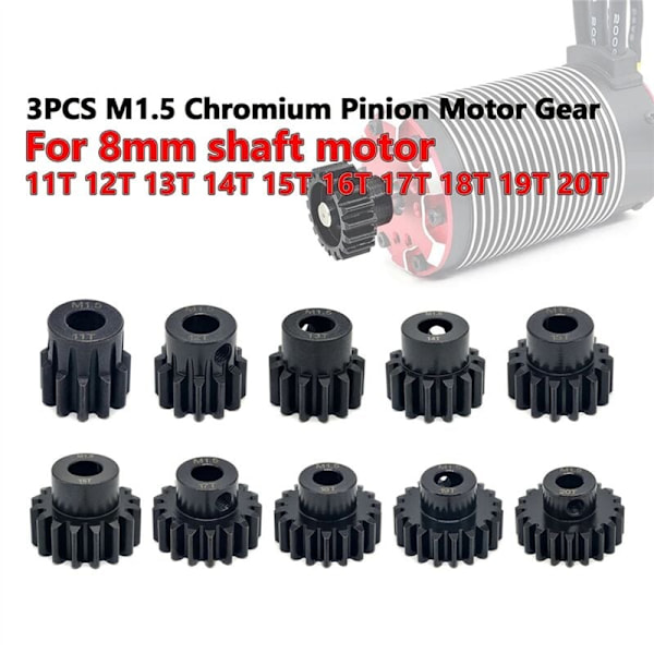 1 kpl moottorin hammaspyörä M1.5 8mm 16T hammaspyörä 1/5 1/6 RC-autoon RC 55 56 -sarjan moottoriin harjaton moottori