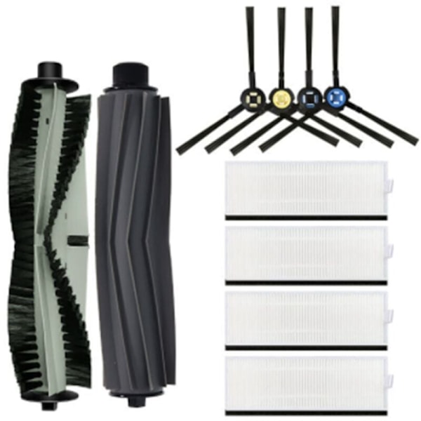 Hovedbørste, gummibørste, HEPA-filter og sidebørste for A7 A9S V8 V8S V80 X750 X800 X785 SSR1 SSRA1 - Reservedeler