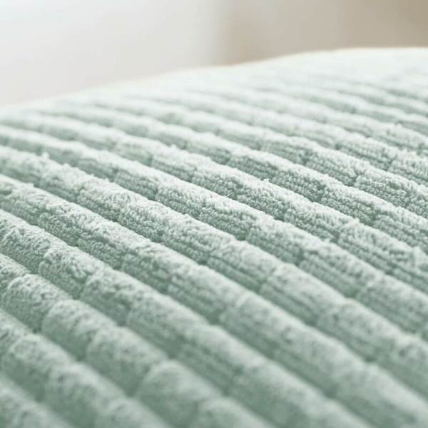 Set med 2 Super Mjuka Corduroy Stora Kuddfodral 60cm x 60cm, 24x24 Tum Rutmönster Solida Kuddskydd, Kvadratiska Kuddfodral för