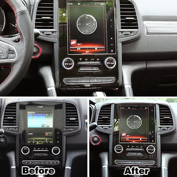 För Koleos 2017-2020 Center Console GPS Navigation Navigator Frame Trim Dekoration ABS QM6