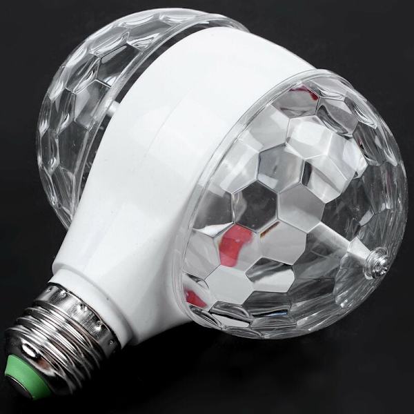 Krystall LED RGB E27 6W Dobbelfarget Magisk Scenelys for Fest (E27)
