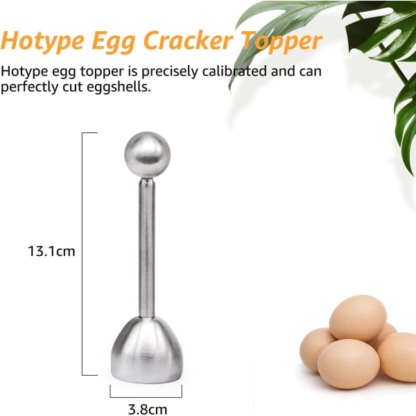 Egg Cracker Topper, Rostfritt stål mjuk hårdkokt äggskalskärare, äggskalsavskiljare, äggskärare, äggskalsöppnare