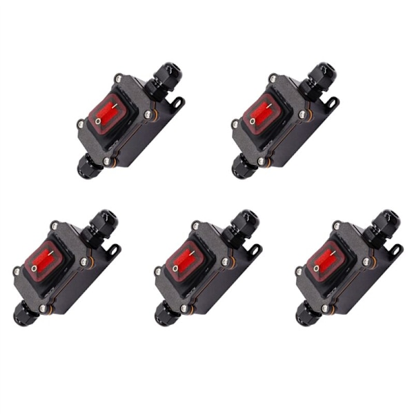 5x Vattentät Strömbrytare IP67 12V DC 20A Hög Ström
