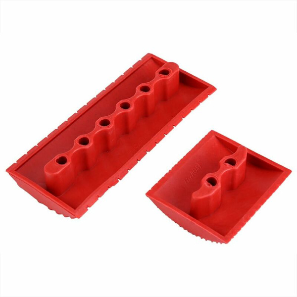 Set med 2 DIY M-formade målningsverktyg i gummi för väggådror, träkorn, boissette-kam, dekorativ konst