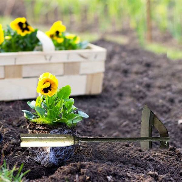 Hage Rake, Plen Rake Helt I Stål Hul Hacke Håndholdt Luking Rake Grønnsak Planting Jordbruks Spade Verktøy 3016cm-DENUOTOP
