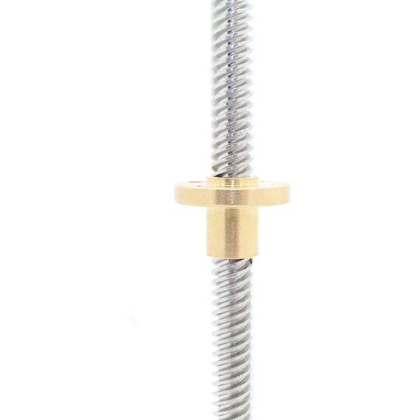 2 st 400 mm 8 mm T8 Trapetsskruv med Mutter för Z 3D-skrivarmaskin (400 mm)