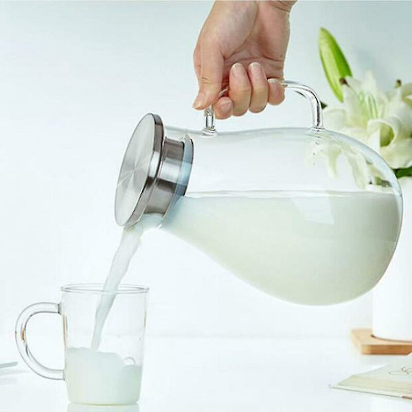 Glas Vattenkanna Kallt Vattenkokare Tekanna tivitet Glas Vattenkanna Med Trälock 1500ml H