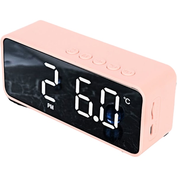 Digital väckarklocka, LED elektronisk väckarklocka spegelväckarklocka skrivbords klocka, USB laddningsbar