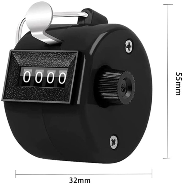 4-pak 4-cifrede klikkere, bærbare mekaniske tællere klikkere pitch tæller