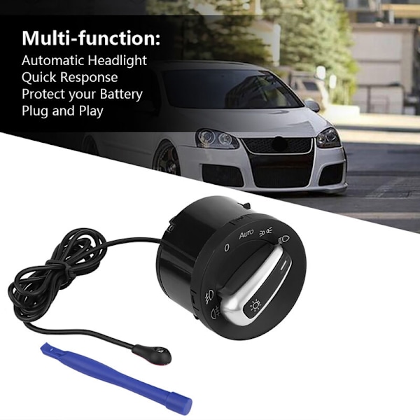 Strålkastarswitch, Switch Control, Automatisk Strålkastare Lampa Kontroll Switch Ljus Sensor Modul för Passat för Golf Mk5 Mk6 Tiguan Passat B6 Touran MK5