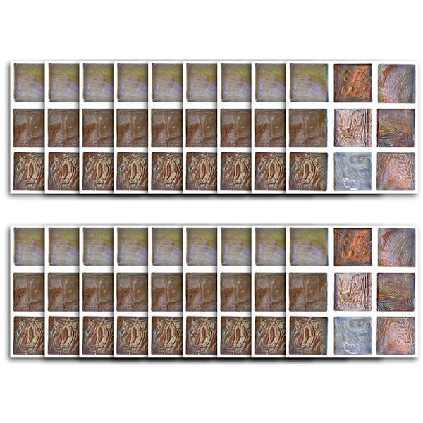 18 kpl itseliimautuva sarja, mosaiikkilaattatarra itseliimautuva keittiön välitilan kylpyhuoneen laattatarrat sisustus vedenpitävä ihotikku PVC-laatat 10X10 cm