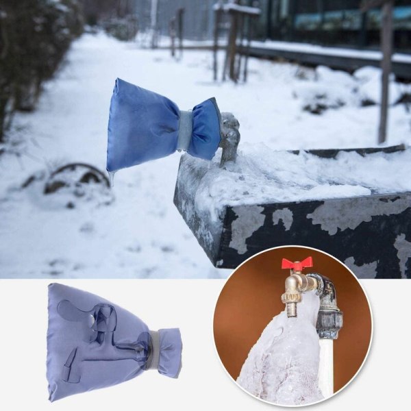 2 stk. udendørs hanecover termisk beskyttelsescover til havehane til vinter, termisk isoleret cover frostsikret sne regn frost kulde (sort