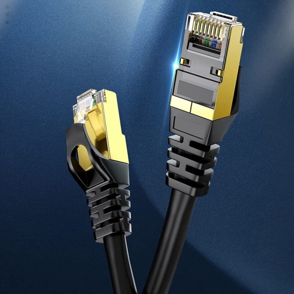Nätverkskabel 20 M CAT 7 Gigabit Ethernet LAN-kabel - 10 Gbit/S - Patchkabel Rå Kabel Cat.7 Flexibel S FTP-skärmning