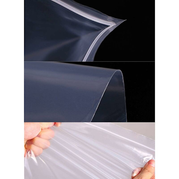 Klart gjenlukkbare plastposer Sterk gjenbrukbar glidelåspose, fortykning og holdbar, lås for låsing, 13x19cm 100 PCS-