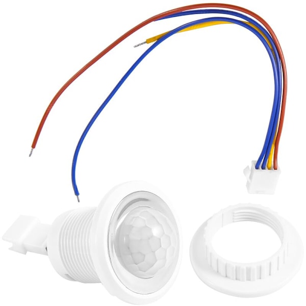 220V Mini PIR Infrarød Bevægelsessensor Detektion Justerbar Tid Automatisk Infrarød LED Heks