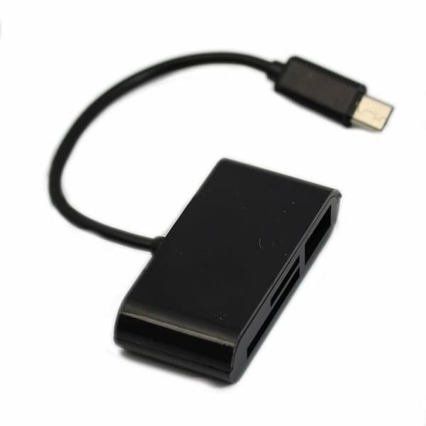 USB-tilslutningssæt Sort multifunktionskortlæser SD -SD HUB til OTG-mobiltelefon