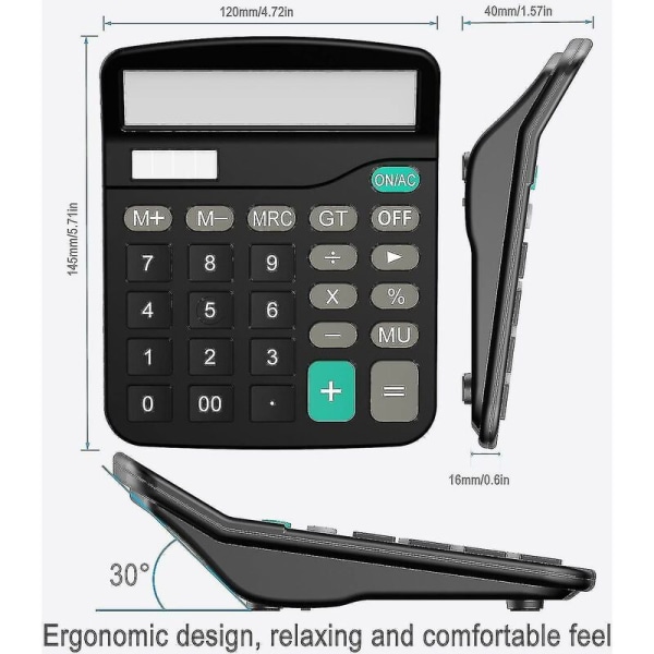 Sxbd lommeregner, standardfunktion lommeregner til skrivebord, sort