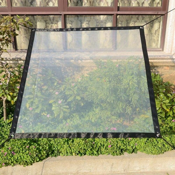 Waterproof Transparent Tarpaulin PE Garden Tarpaulin Sheet Film Fabric with/Eyelets and Lanyard Heavy Duty/Anti Frost/Anti-UV/Windproof Plant Insula