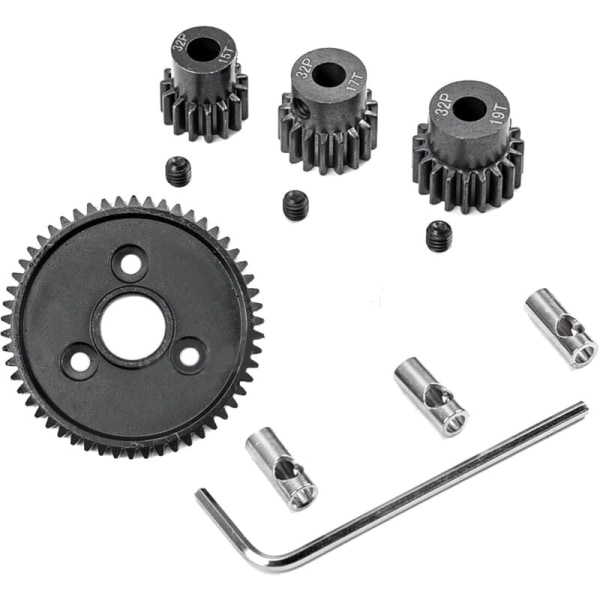 Metallstål 54T 0,8 32 Pitch 3956 Sporhjul og 15T 17T 19T Gear Sets for Slash 4WD