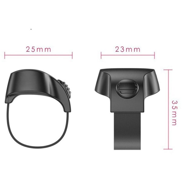 Bärbar MiNi Bluetooth 5.1 Telefon Selfie Fjärrkontroll Ring Trådlös Smart Fjärrkontroll Ring(Svart)