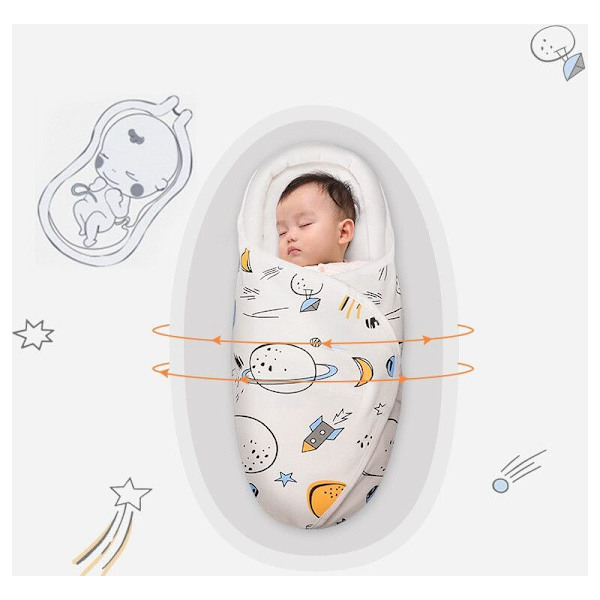 Nyfödd Wrap Sovsäck Bärbar Babysäng Bomull Filt Blöjsvaddning Baby Sleep Nest Sovsäck