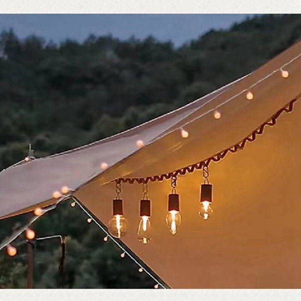 Utendørs campinglys LED-belysning kabellys multifunksjonelle campinglys nattlys, C