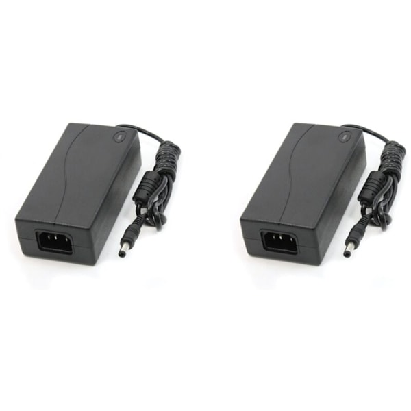 2X Tulo AC 100-240V 50/60Hz Ulostulo DC 12V 4A Virtalähde Musta