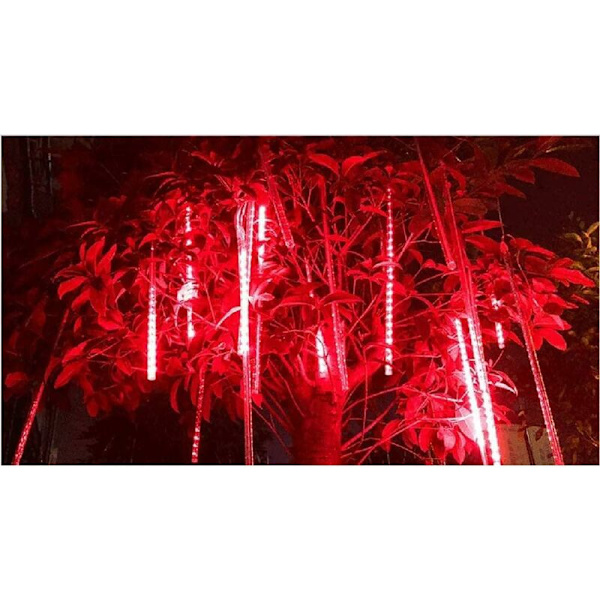 10 Rør 30CM LED Meteorregn Lys Solcellelys, Vanntette Utendørs Dusj Regnlys for Jul Bryllup Fest Kveld Hjem Tre F