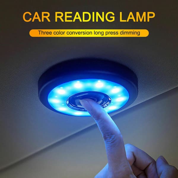 Billamp for lesing med LED-øyebeskyttelse (blå og hvit + full tre lysfarger)