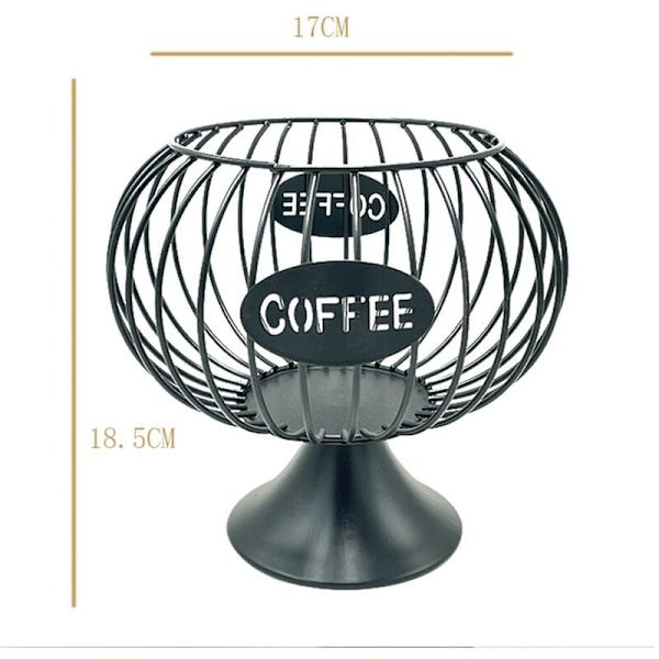 Hållbar kaffekapsel förvaringskorg Kaffeepad hållare Köksförvaringskorg Organizer för hem Cafe Hotel Guld