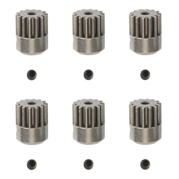 6 stk. metallmotor tannhjul 14T for HBX 16889 16889A 16890 16890A SG1601 SG1602 erstatning fjernkontrollbil