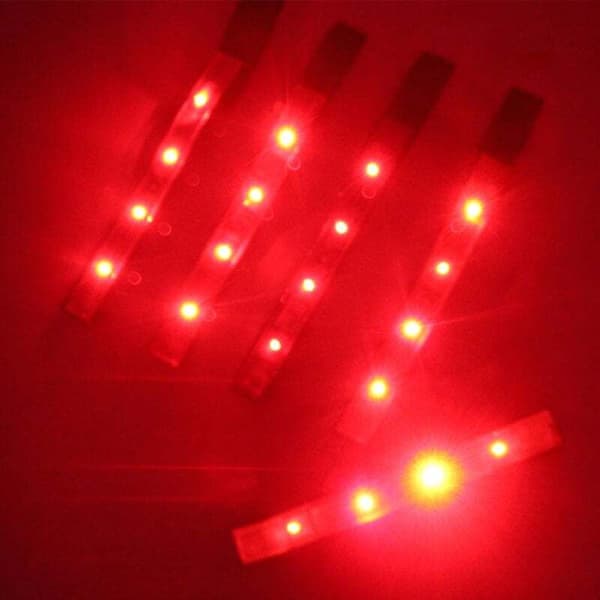 Led utomhus sport säkerhet reflekterande handledsband, gul, 2 st