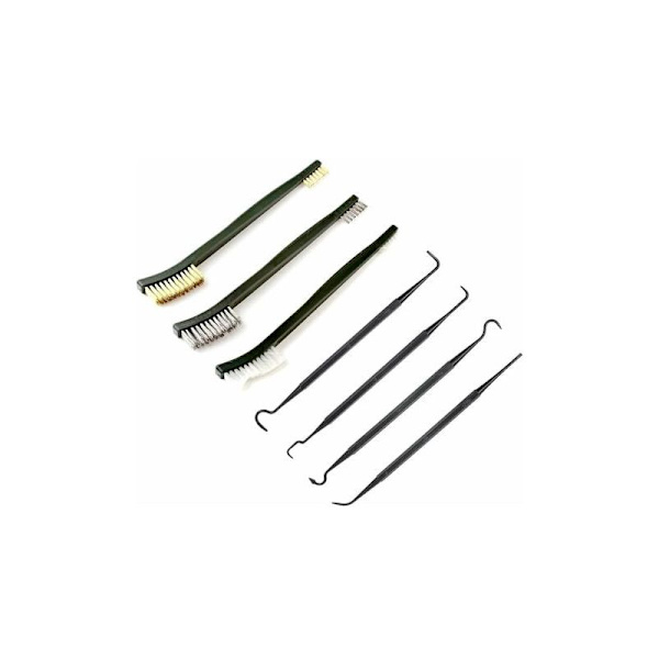 Tråd børster, 7 stk Mini Tråd børster til rengøring af svejseslag Rust og støv, Lille tråd børste er lavet af rustfrit stål messing og nylon