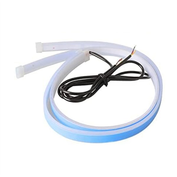 LED-lyslist for bil, hvitt blinklys, gult lys, kjørelys, vanntett for SUV-lastebil, 24 tommer, 2 stk