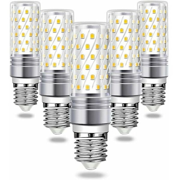 E27 LED-pære, 16W Maispære tilsvarende 120W Halogenpære E27 Maislys 6000K Kald Hvit 1600LM Lyssterk AC 230V E27 Lysekrone 360° Bred Stråle