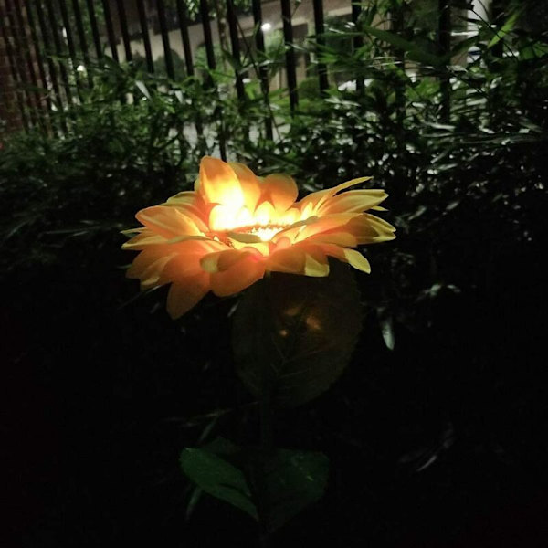 Ulkoaurinkokäyttöiset auringonkukkalampun LED-valot, aurinkovalot, valaisinpylväät puutarhaan, maisemaan, terassille ja polulle
