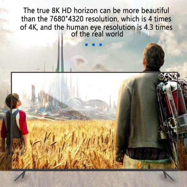 Kabel, 8K @ 60Hz datakabel version 2.1 Lätt och bärbar för projektorer, TV-skärmar