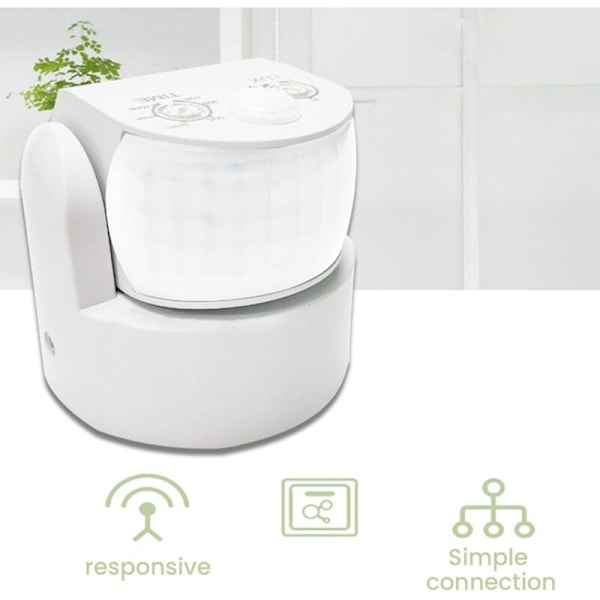 IP65 Vandtæt Infrarød Dobbelt Sensor Bevægelsessensor AC 220V-240V Automatisk PIR Bevægelsesdetektor 120° Sort
