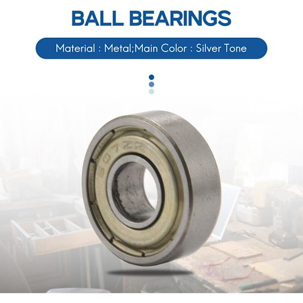 607Z Dobbelt Skjermet Dyp Rillekulelager, 7 x 19 x 6mm, 5 stk