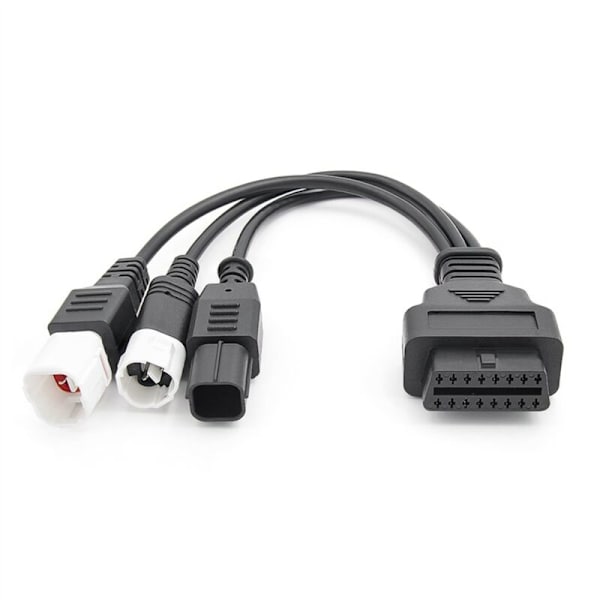2X for 3Pin/4Pin 6Pin Motorsykkel OBD Diagnostisk Canbus Kontaktkabel OBD2 3 In1 Pluggadapter